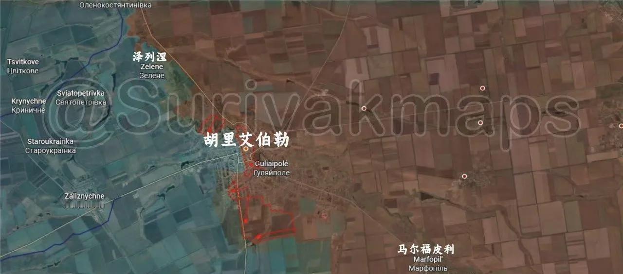 亲乌信源表明，古利艾波列（胡里艾伯勒）70%的市区已被俄军东部集群占领，而且俄军