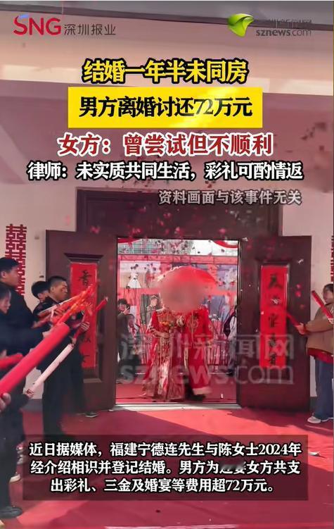 "这婚结得真憋屈！"福建宁德，男子豪掷72万彩礼办婚礼，不料结婚一年半，妻子竟始