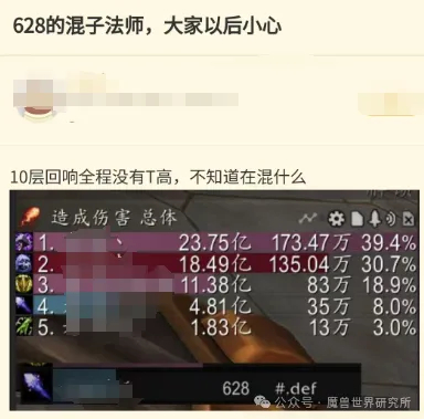 魔兽世界  628装等10层全程35万秒伤，找只鸡键盘上撒把米都比他强！来看看这