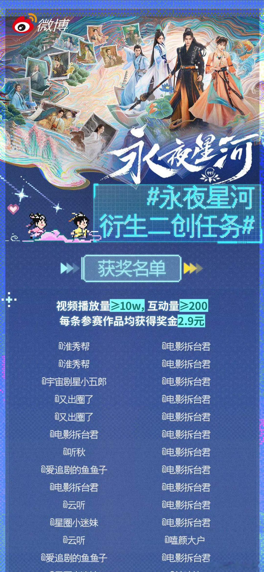 永夜星河的宣发费用！一条才2.9！！！王一栩好抠门！全靠虞书欣丁禹兮撑着 