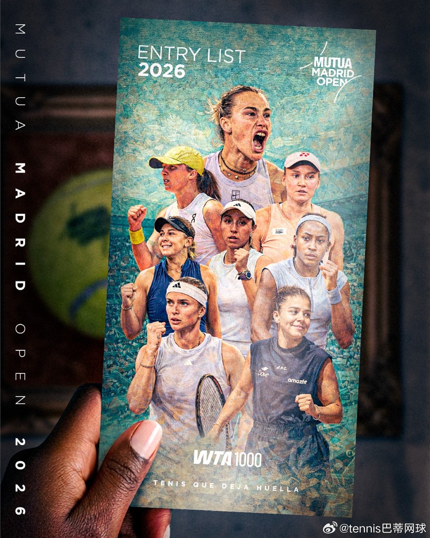 马德里1000赛正赛入围名单出炉 郑钦文领衔中国🇨🇳军团 鲁内🇩🇰复出！