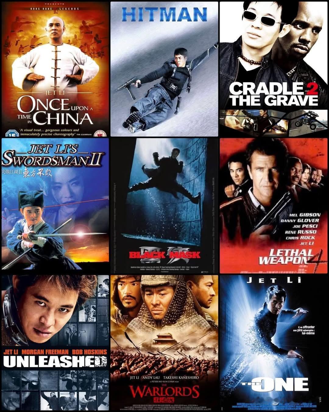 🥋🥋 李连杰：9部武迷必看的炸裂动作片 🎬🔥
 
片单风格丰富，涵盖武侠