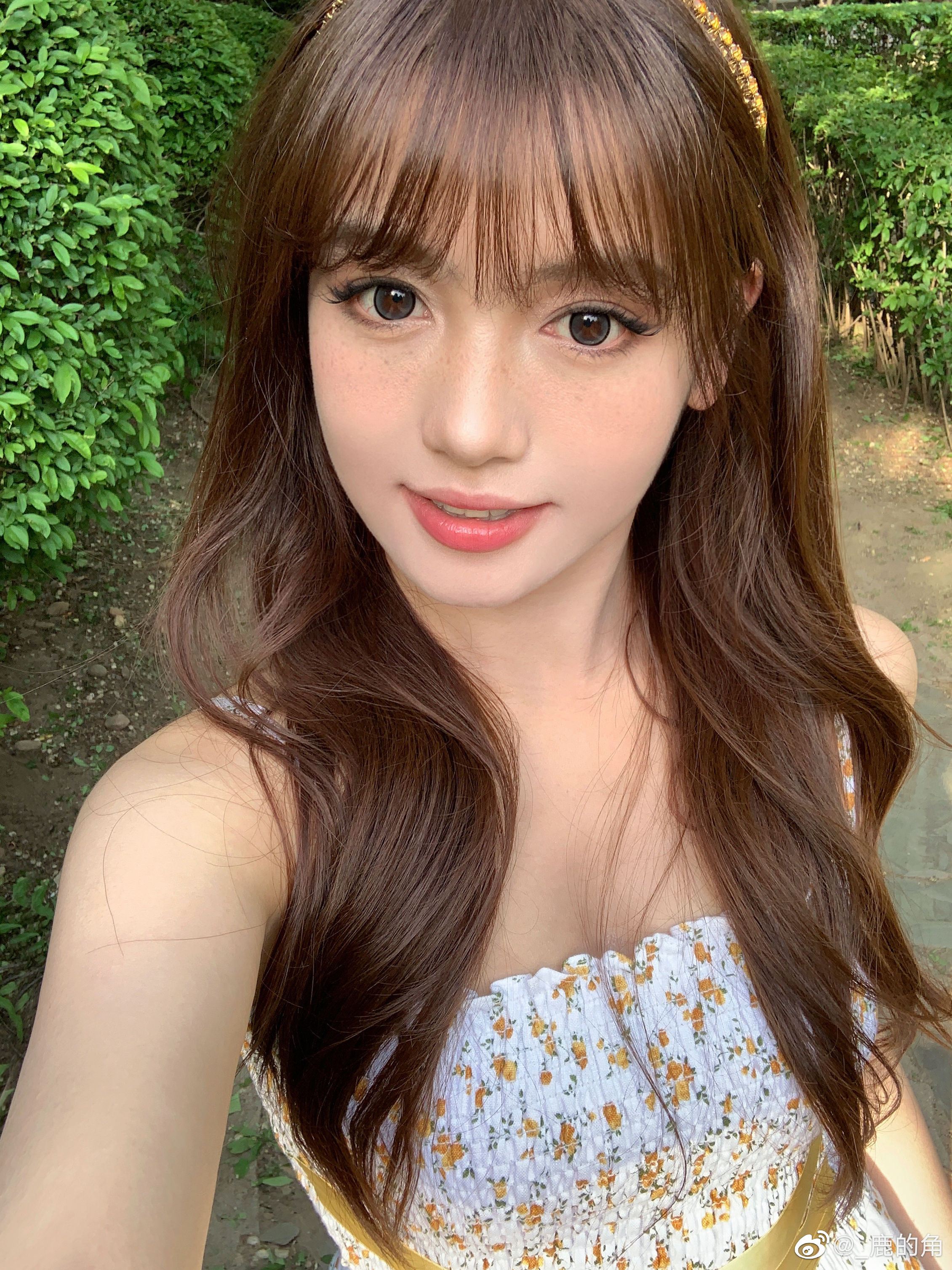 去公园和花美美合影 ​​​