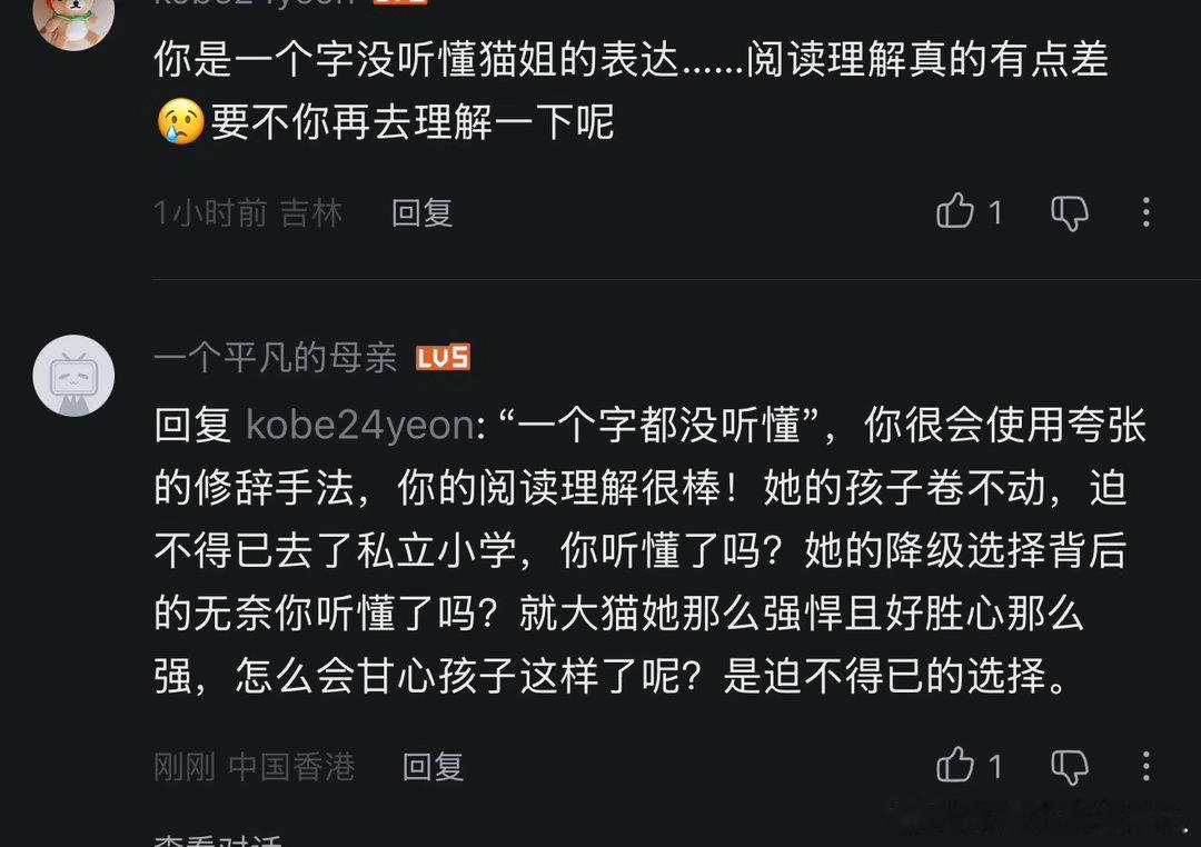 这位香港平凡的母亲，你这些莫名其妙给我的恶意揣测，我为什么不能骂你？这个世界就是