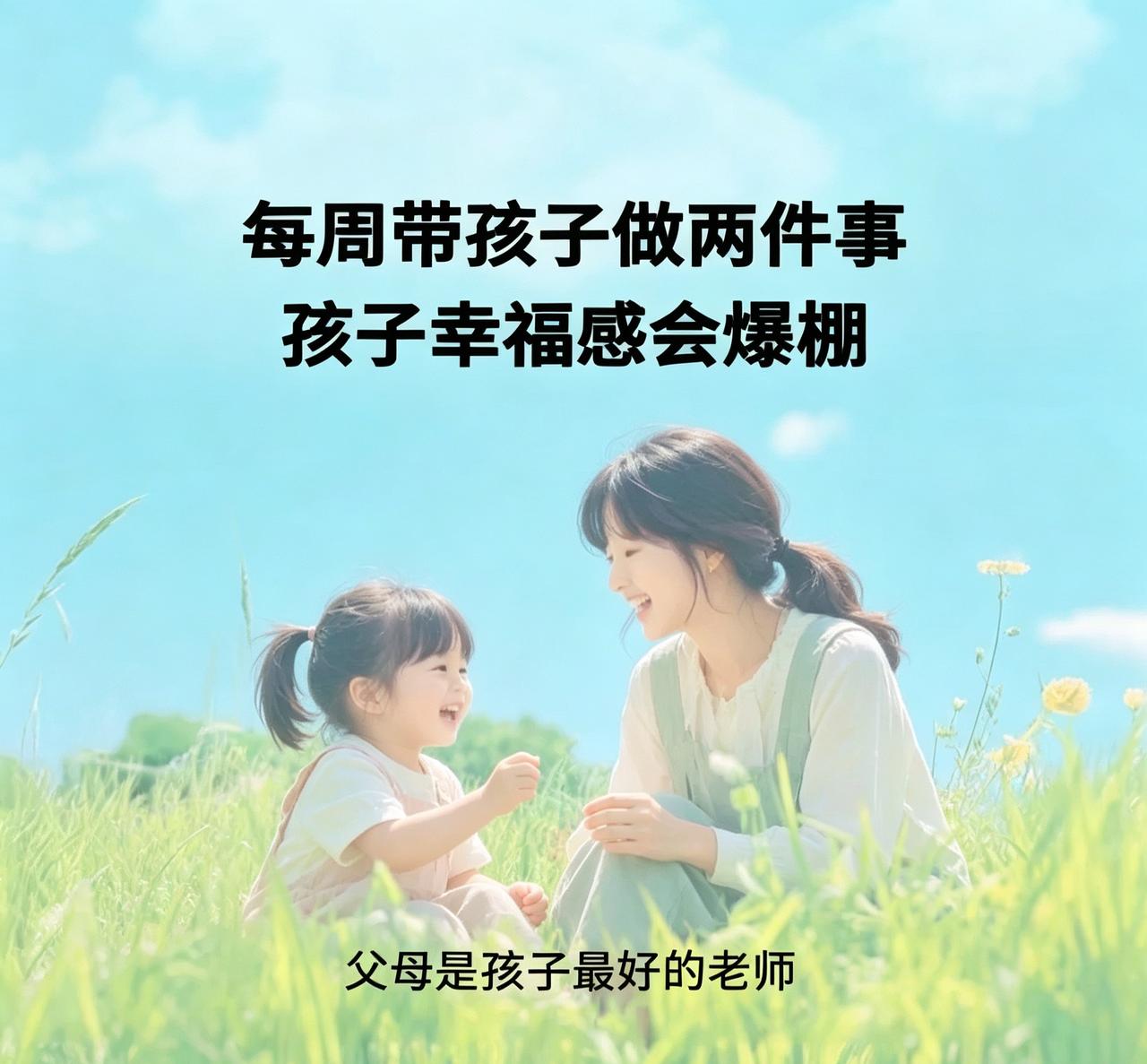 30件低成本亲子小事，每周2件，养出幸福感爆棚的娃!

不用特意安排，随手就能做