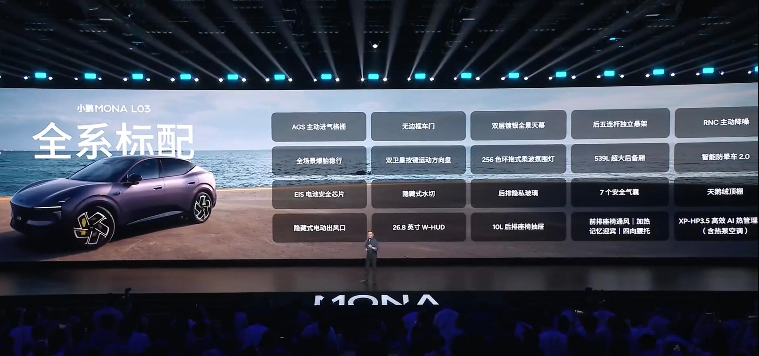 小鹏MONA L03预售价14.38万起全系标配见图2这个价格，大家觉得怎么样？