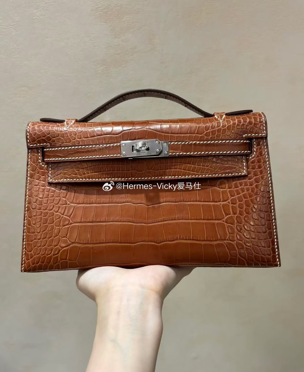 Kelly pochette 雾面马鞍 