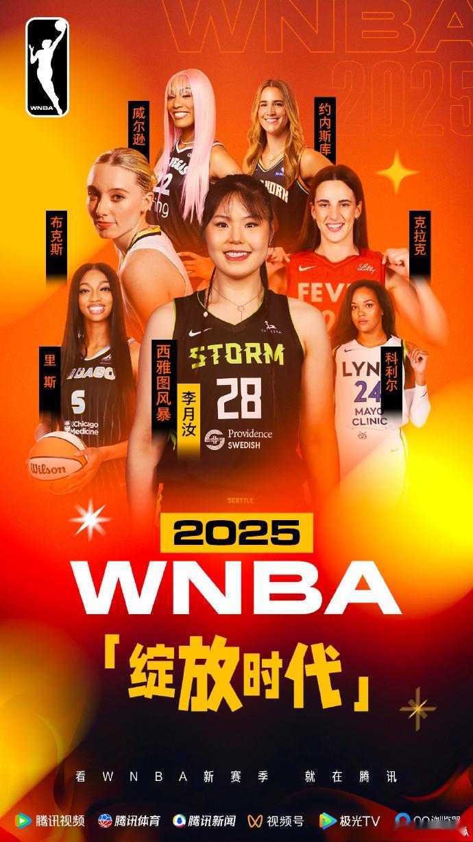 咳咳咳咳！新赛季WNBA明天开始。我在这周日上午10点陪大伙看风暴对阵水星的比赛