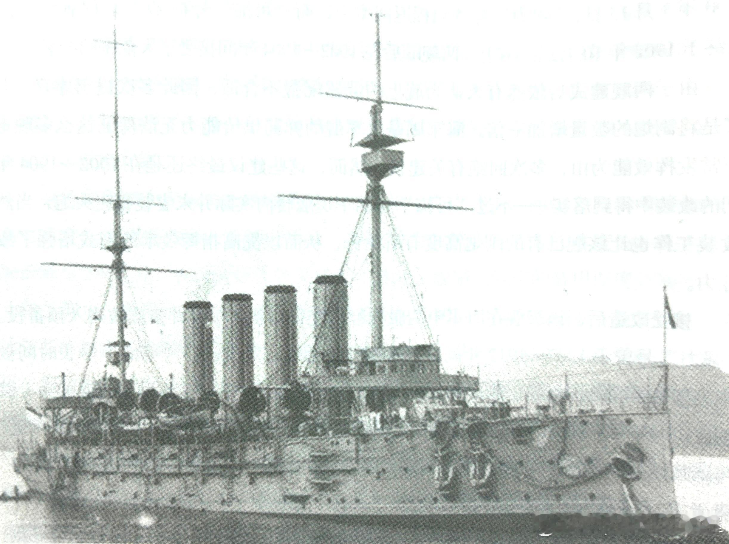 1910年9月即将转交给加拿大的Niobe，Diadem级防护巡洋舰第2艘，18