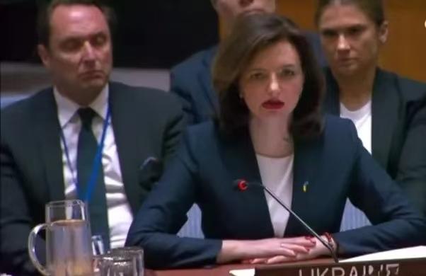 乌克兰女外交官强硬表态，不会跪。

乌克兰驻联合国代表玛丽安娜·贝莎在安理会上，