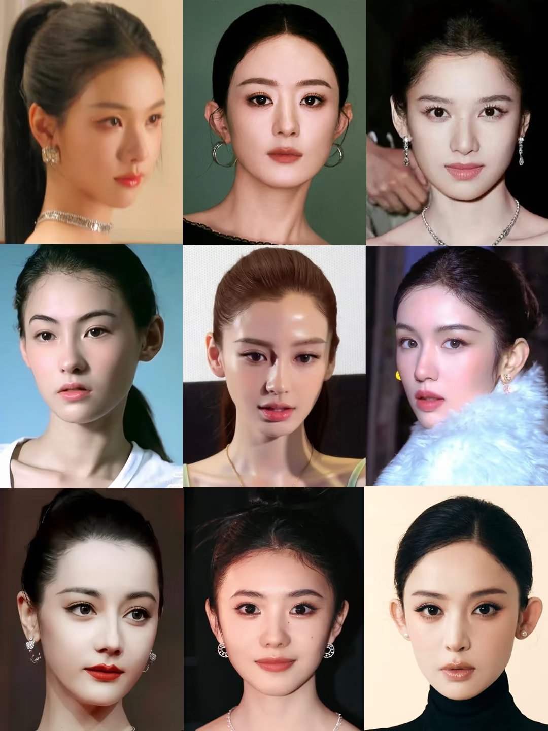 梳大光明果然最能检验女明星的骨相，这样就能看出来她们骨相有多优越了！陈都灵、赵丽