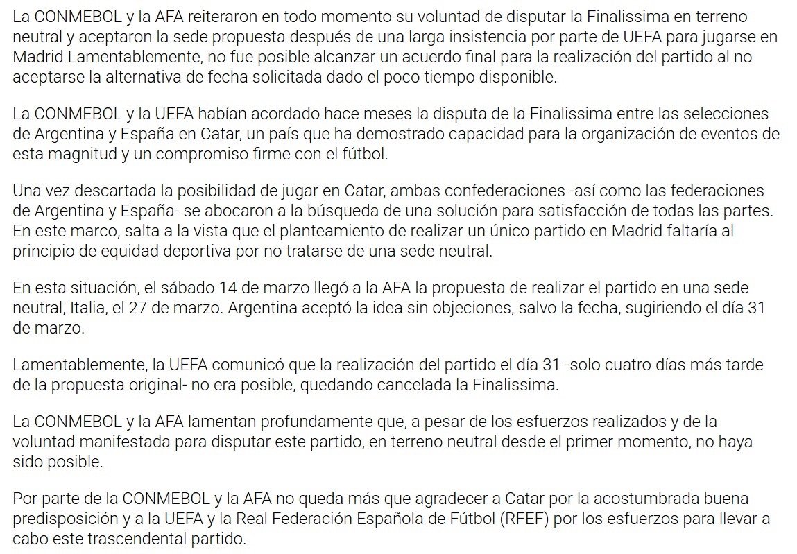 🚨🚨南美足联回应2026欧美杯取消 的声明：南美足联和阿根廷足协重申了在中立