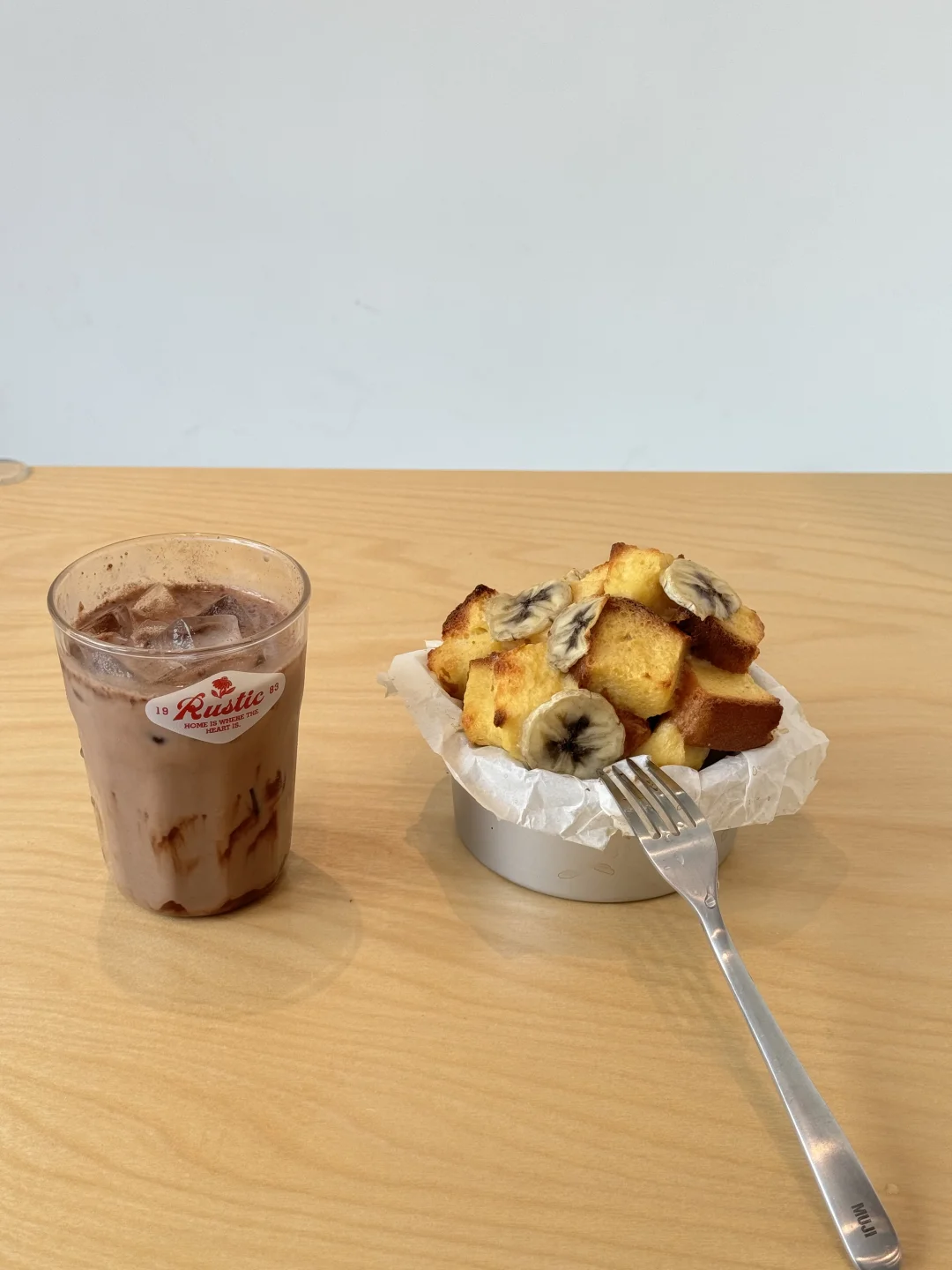 烤法式蛋奶吐司+可可冰奶