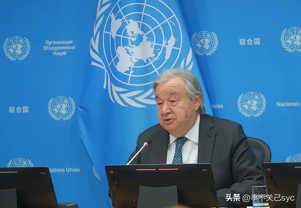 联合国秘书长古特雷斯19日发布声明“我有两条明确的信息：
​第一，致美国和以色列