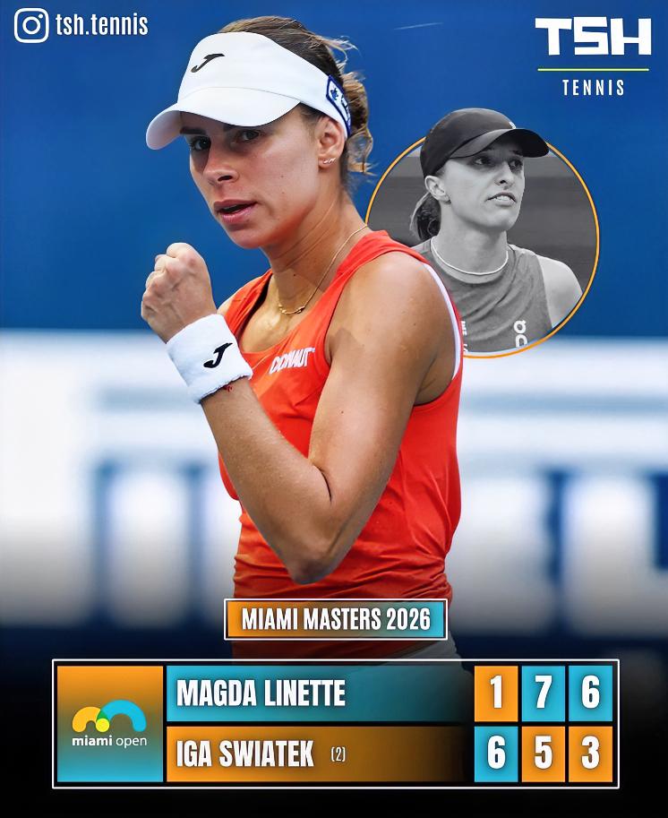 迈阿密造大冷的里内特是谁？
里内特，斯瓦泰克的同脆！！34岁，比斯瓦泰克大整整9