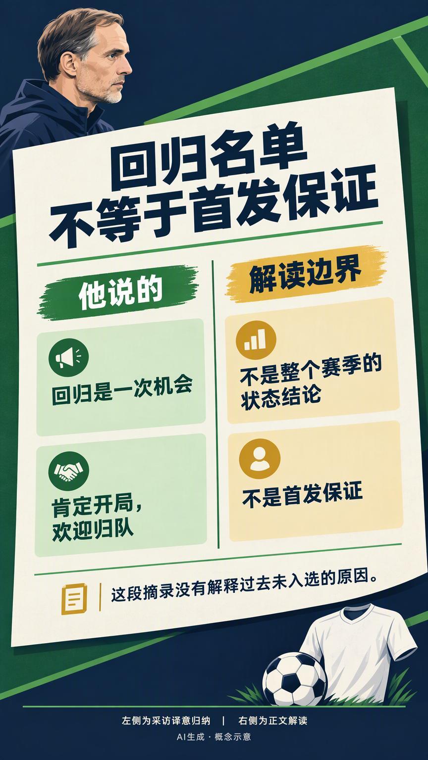 图赫尔谈阿诺德回归：欢迎之前，先说清看到了什么“这对特伦特来说是一次机会。”图赫