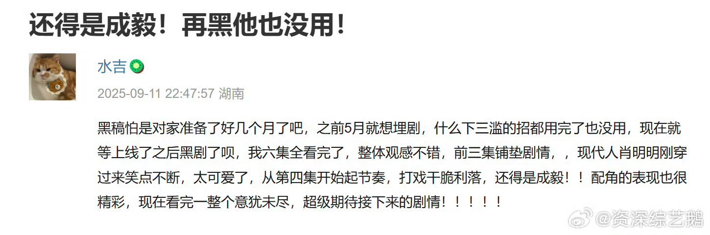 成毅赴山海开播反馈这个赴山海含金量还是太大了！根本就是直线爱上成毅 ​​​