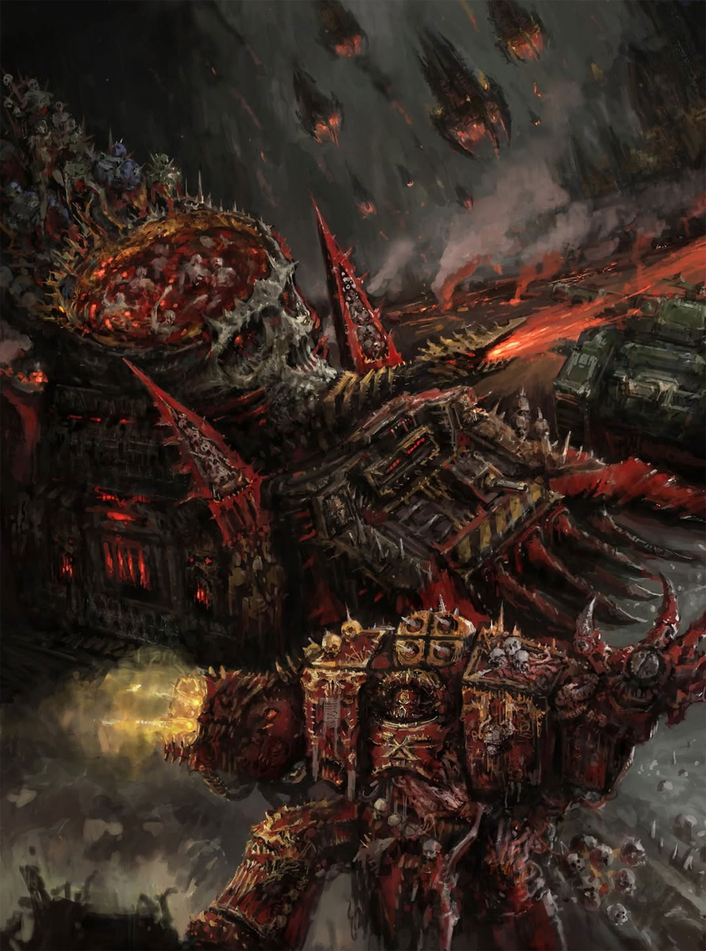 战锤40k 钢铁屠夫战帮丨血祭熔炉（恐虐恶魔引擎）by Dmitry Brush