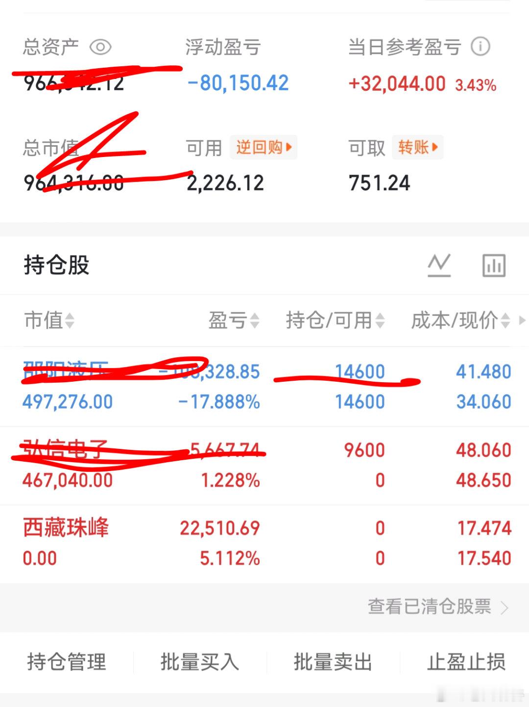个人实盘记录第二阶段第23天启动资金50万6月5日拿进来了50补仓做T目前资金：