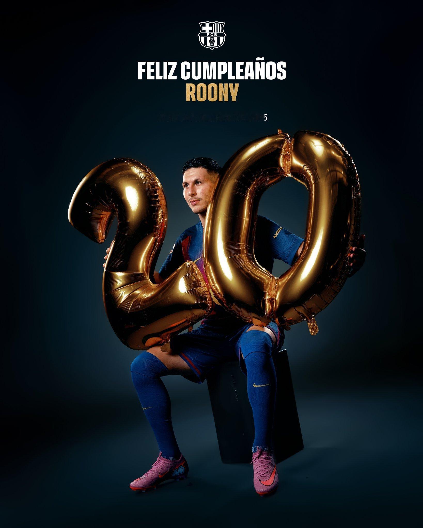 官推祝鲁尼-巴尔德吉20岁生日快乐！！！