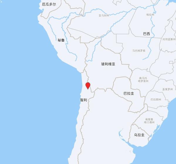 【美国地质勘探局】发布，2025-10-04 19:37:43 在 卡拉马，智利