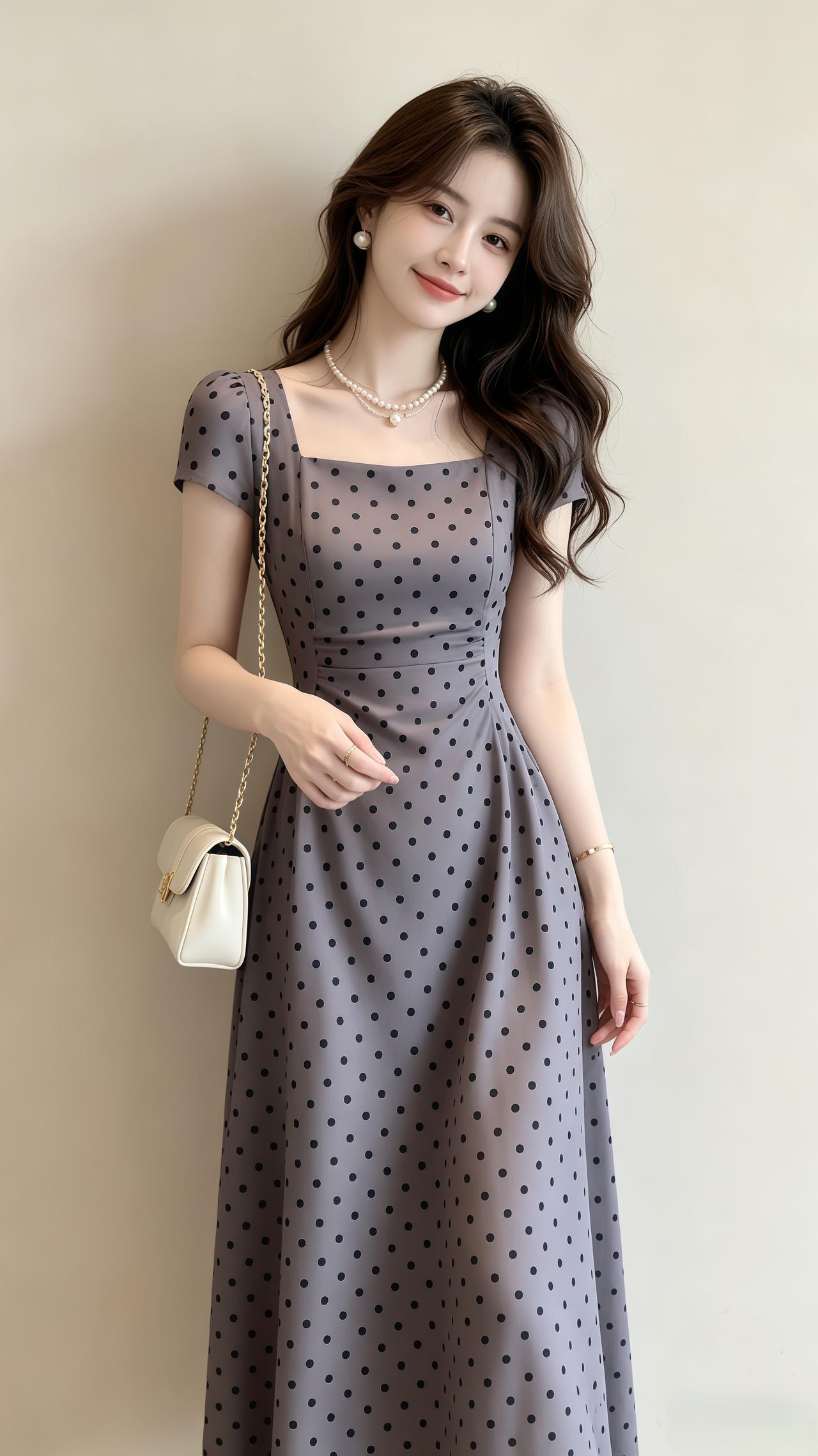 显瘦又高级的连衣裙 夏季连衣裙 波点显瘦连衣裙 穿搭夏季穿搭