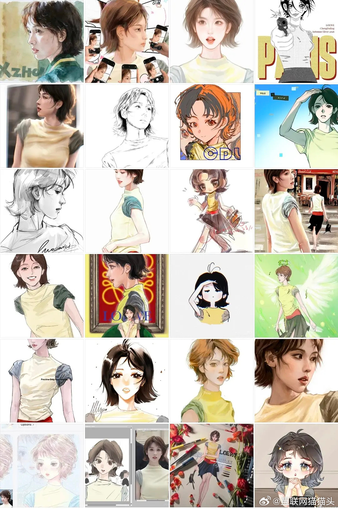 嘟嘟短发造型吸了一大波二创粉这真是罗意威品牌大使闪耀巴黎了 