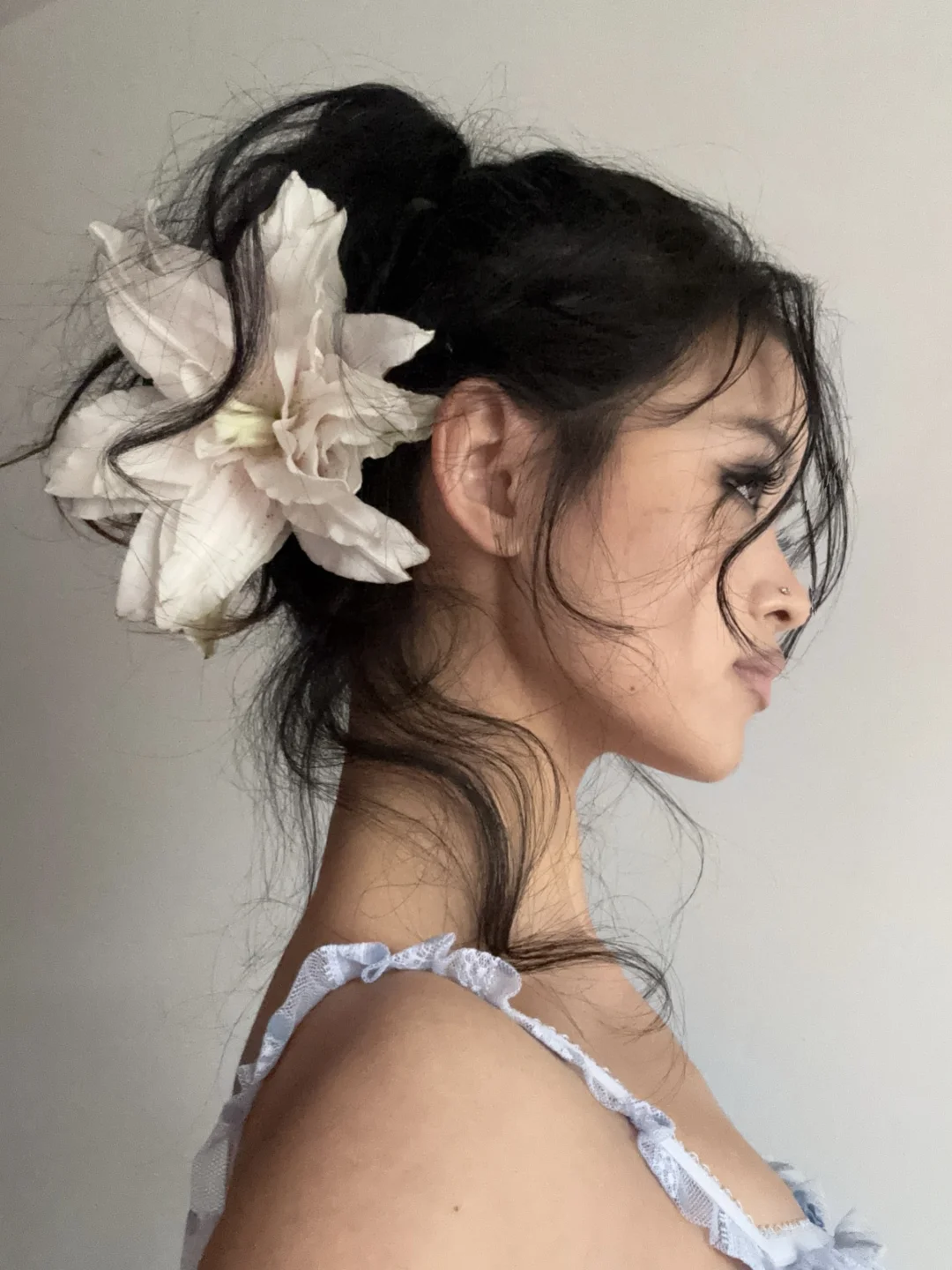 骑车去花卉市场带回来的重瓣百合