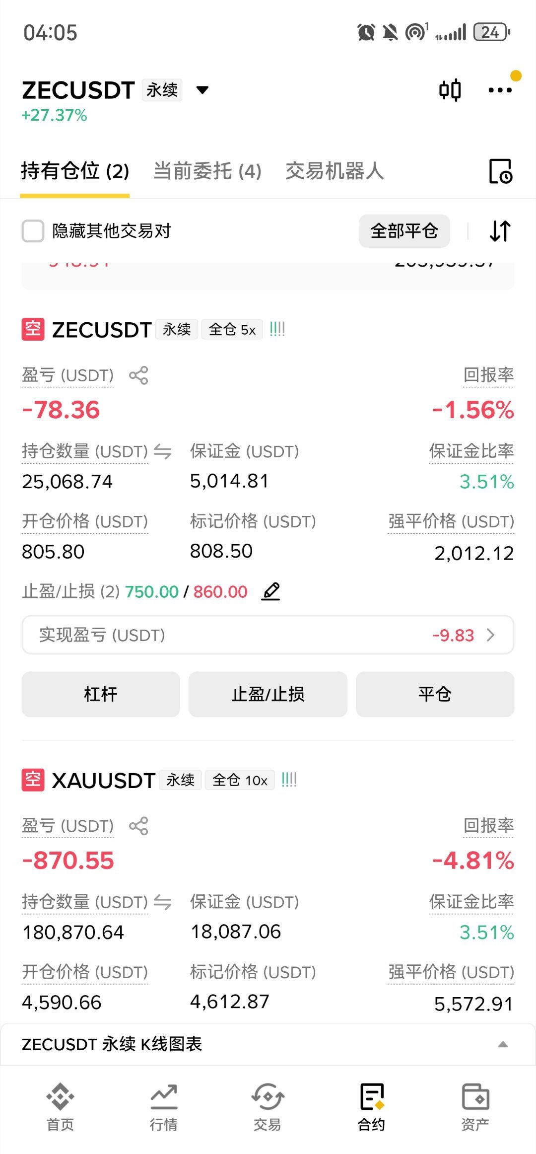 我在追一次zec南下，输了就认了 