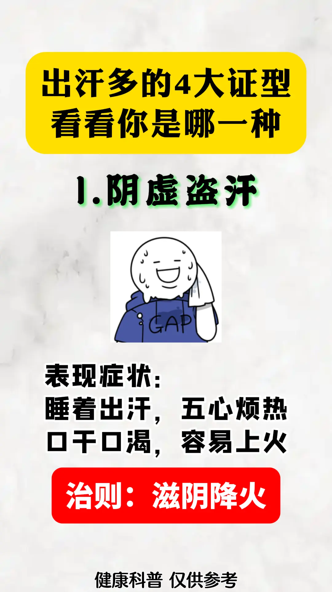 出汗多的4大证型，告诉我，你是哪一种？。