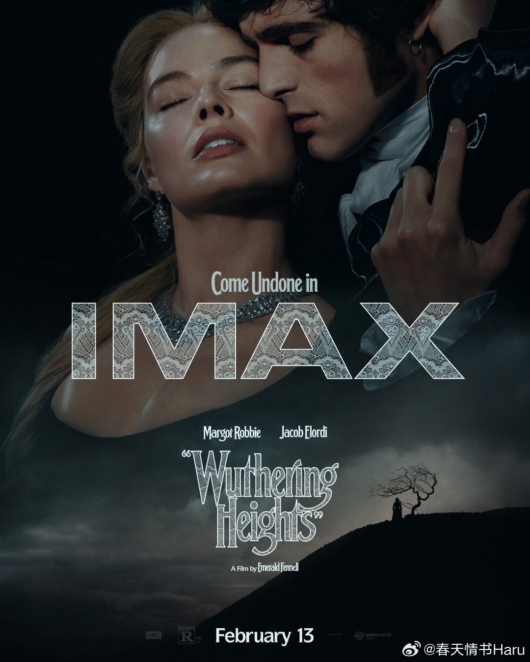 一组《呼啸山庄》的最新海报，北美定档2月13日上映，内地档期待定 