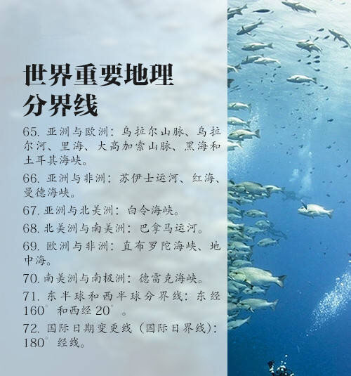 【100道世界地理常识题】虽然中学地理基本还给老师了，但考试要考啊速马，文化素养