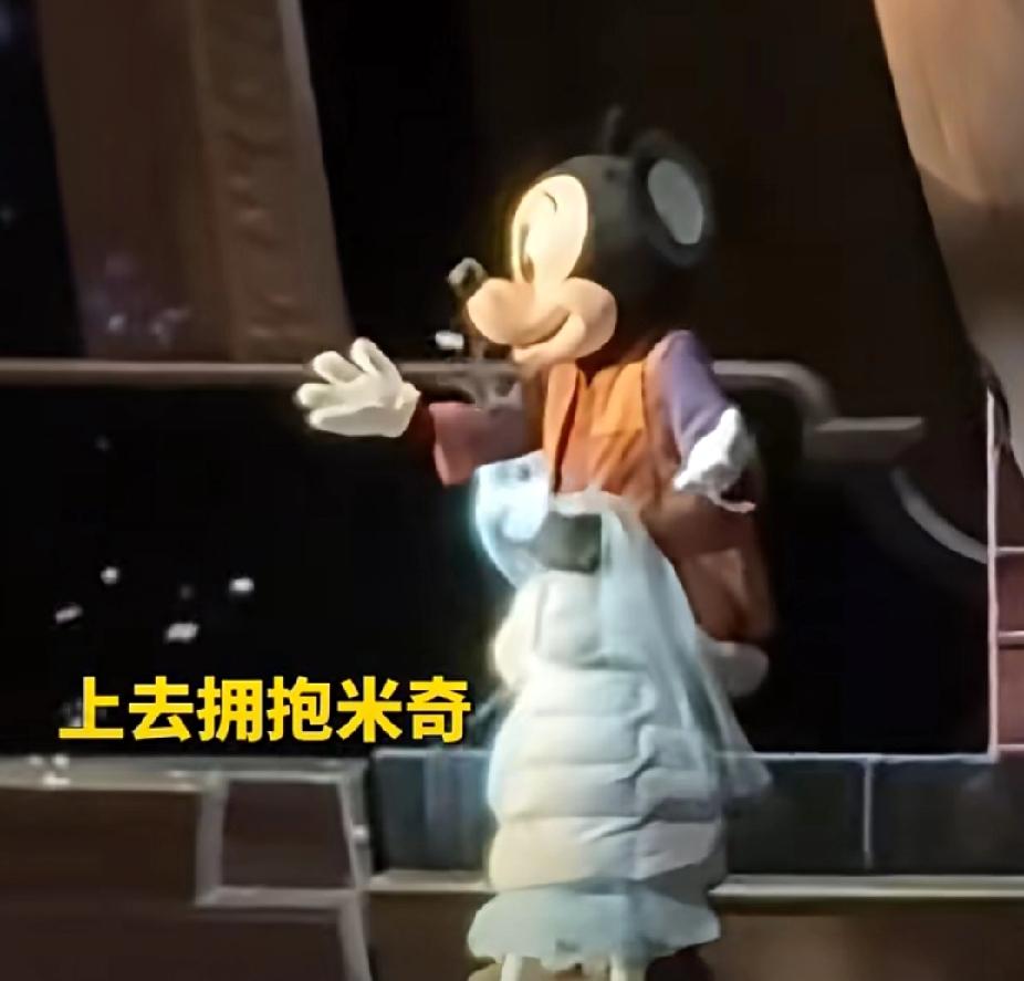 无知！12月18日，上海迪士尼演出过程中一小女孩走上台拥抱米奇，演出被迫中断！引