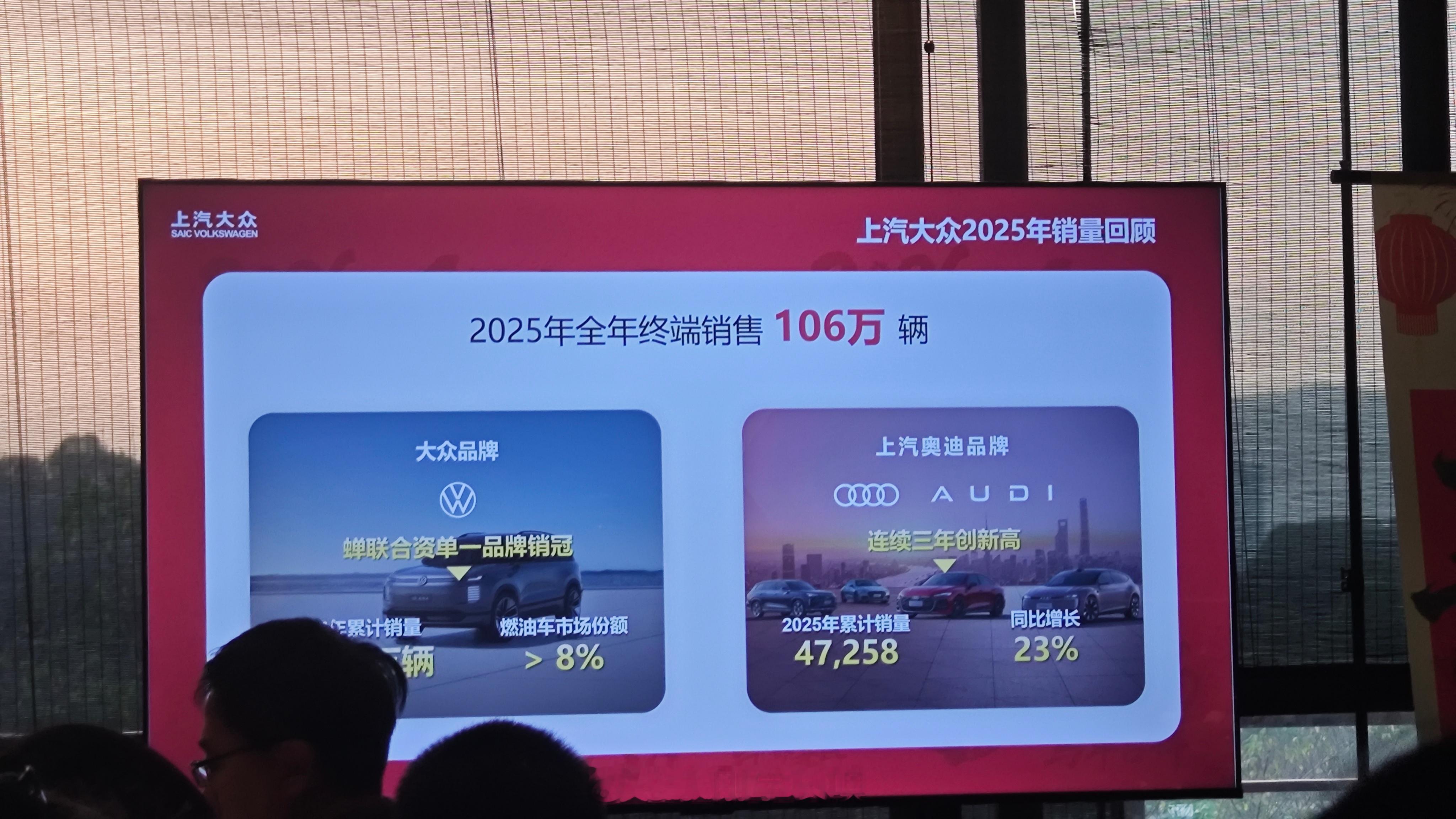 上汽大众交出稳健答卷全年终端销售106万辆聚焦“油电同进、油电同智”奥迪E5 S