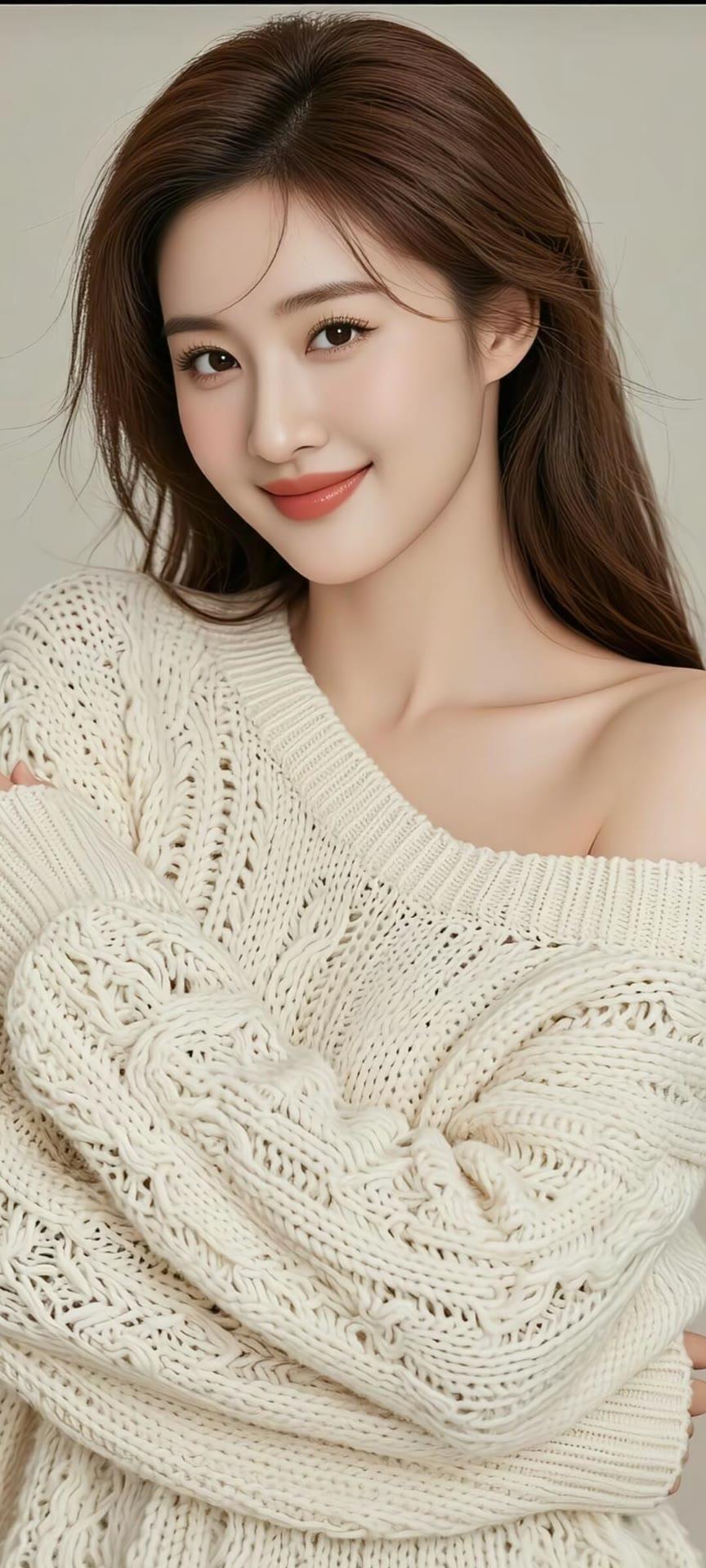 笑靥如花，温婉如玉。