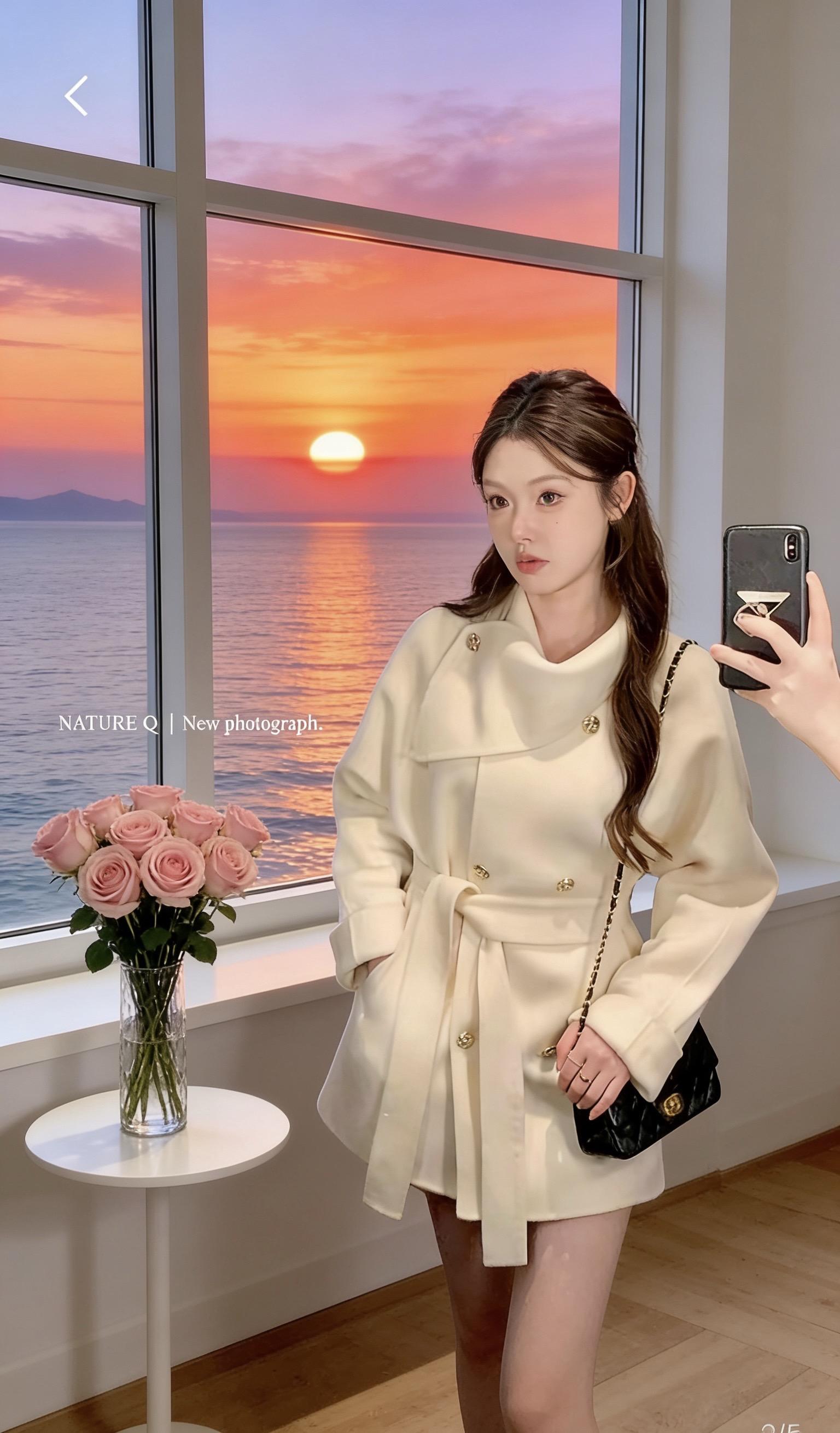 外套 大衣 羊毛大衣 上衣千金风穿搭