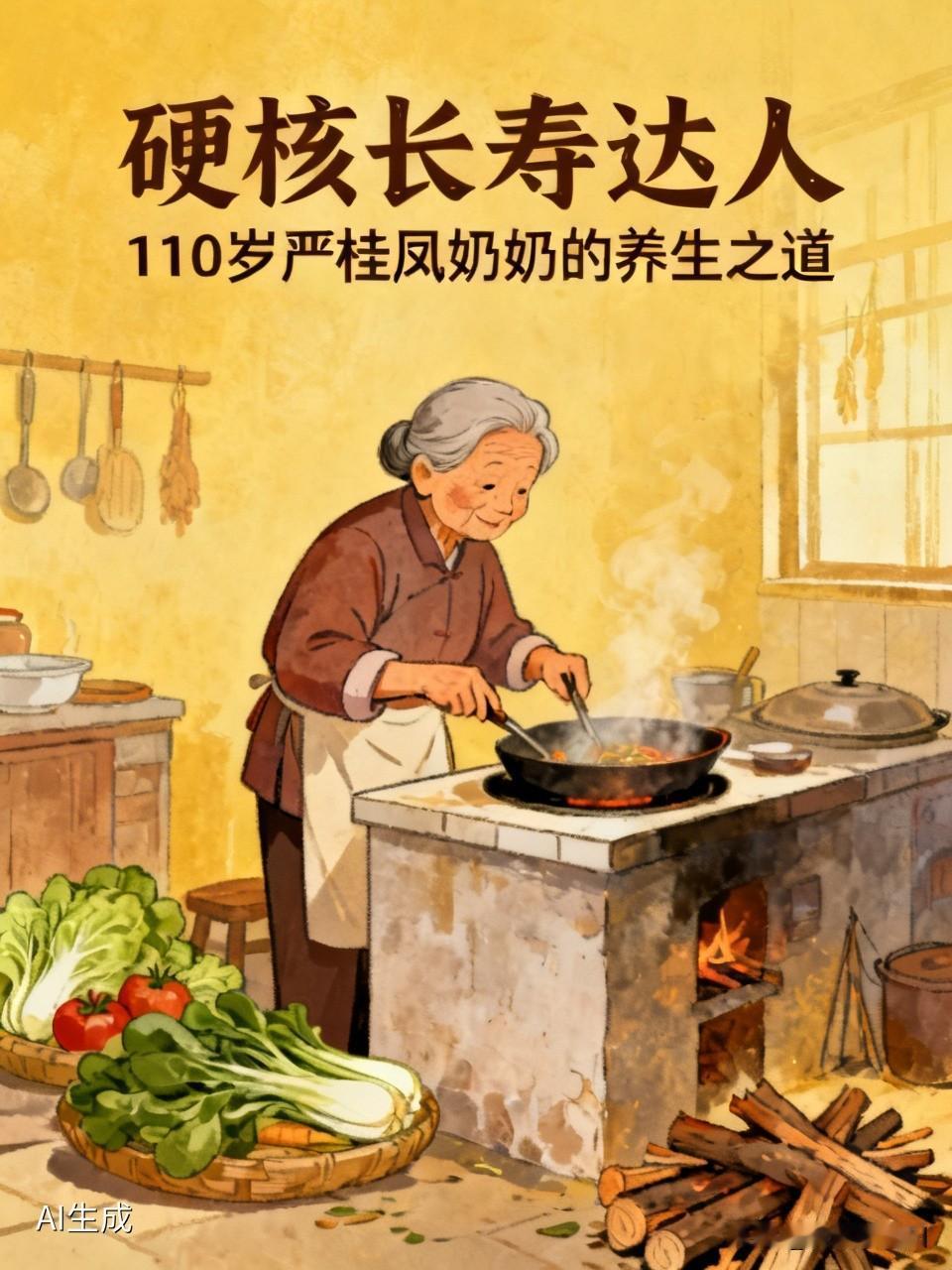 浙江台州温岭的110岁严桂凤奶奶，简直是“硬核长寿达人”。她生于1916年，体检