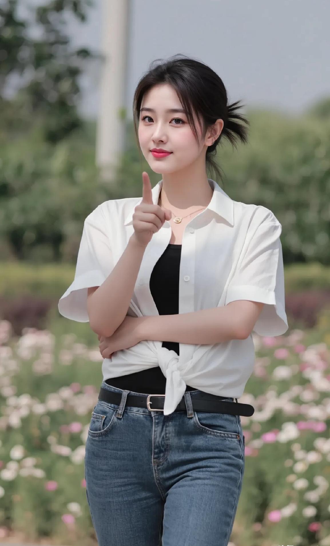 花间一指，春意盎然。随手一拍镜头