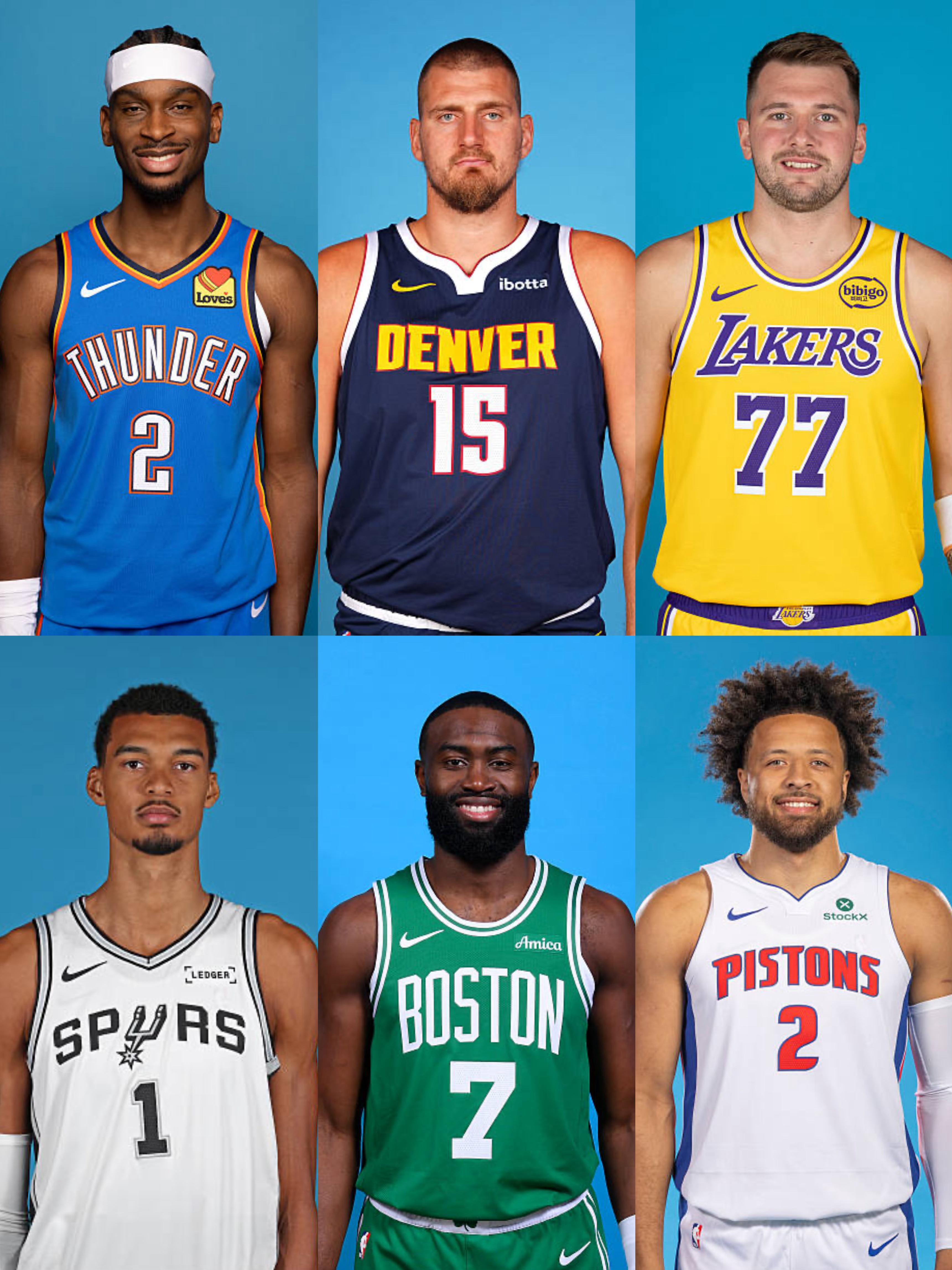 常规赛第三周至今MVP榜前五的排名分布，亚历山大平均排名1.58，约基奇1.90