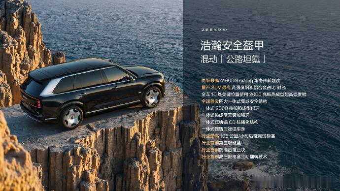极氪9X重新定义旗舰SUV极氪实现混动技术重大突破 ​​​极氪的安全真的是值得信