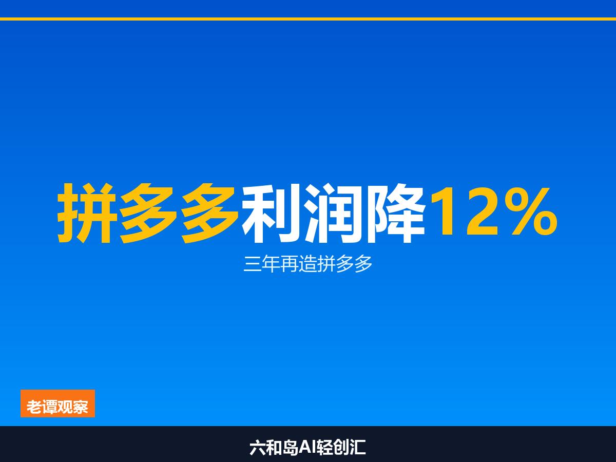 拼多多1124亿营收背后，利润主动回落12%：电商逻辑变了，你怎么看？

拼多多