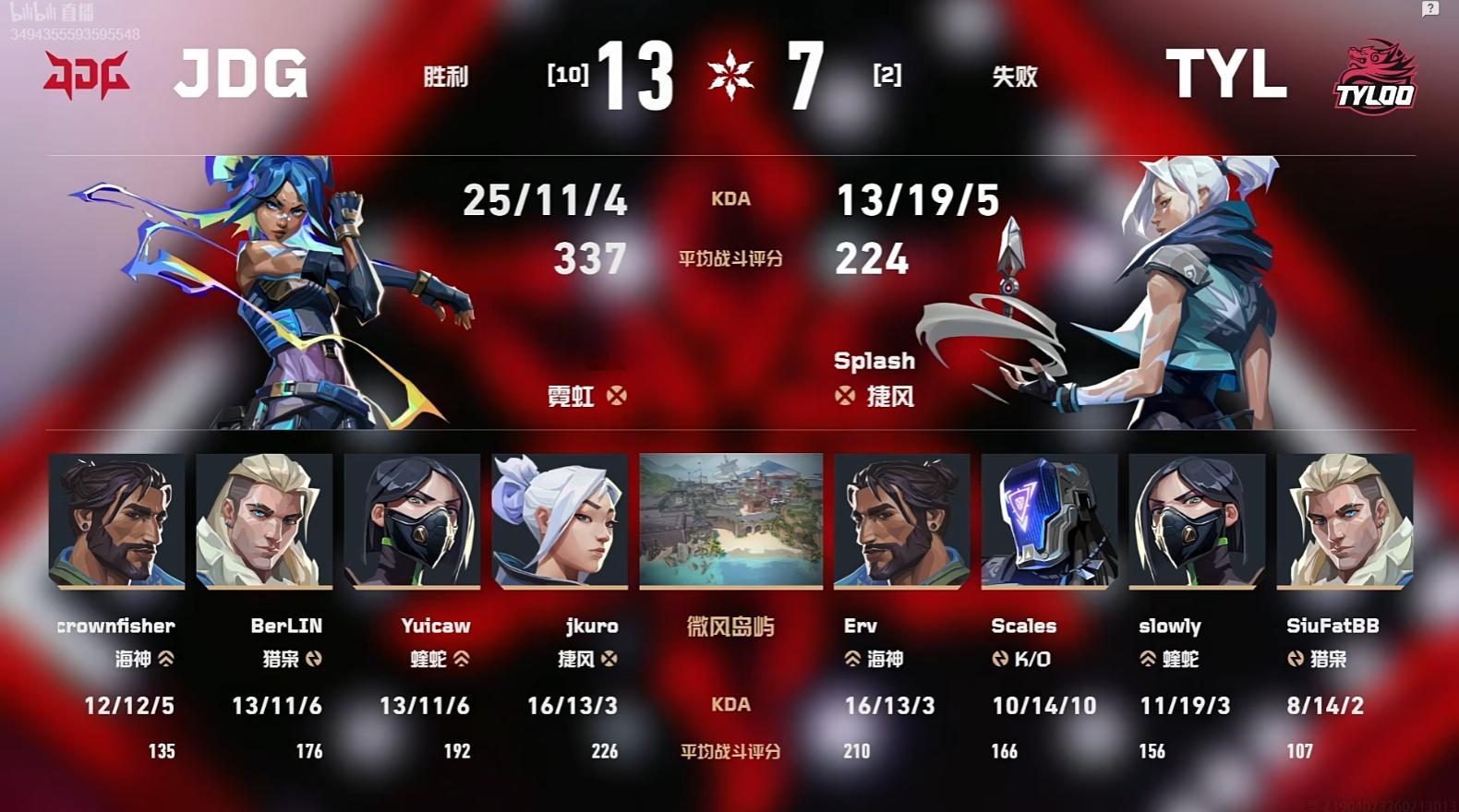 2026VCT CN第二赛段季后赛 | JDG 1-0 TYL图一微风岛屿，JD