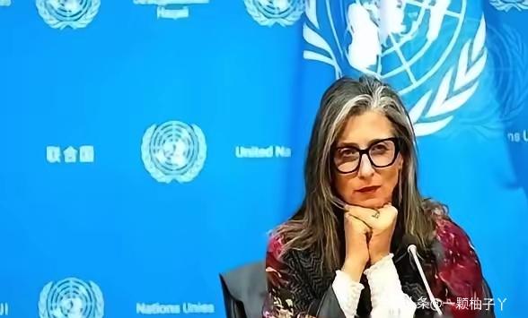 联合国人权专家阿尔巴内塞，在联合国人权理事会上，她没有夸张地“甩报告”，而是正经