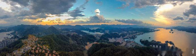 【起飞！俯瞰千岛湖全景】如画杭州天边云卷云舒，恍若人间仙境。星罗棋布的群岛，让人