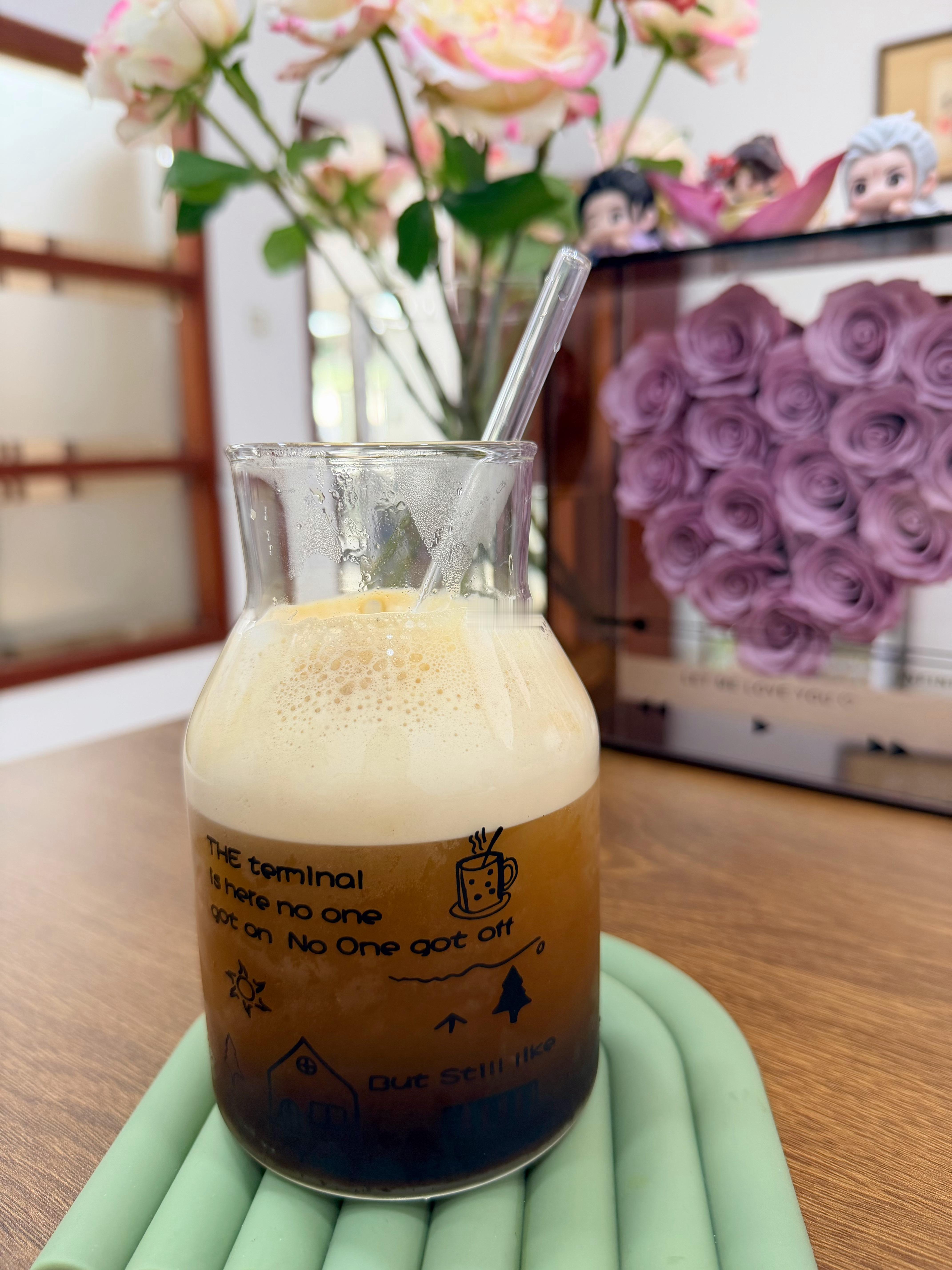 成毅 喝了杯🧊☕️，开始干活啦⭐️捡回星星已做，教程👉🏻网页链接⭐️天🐈