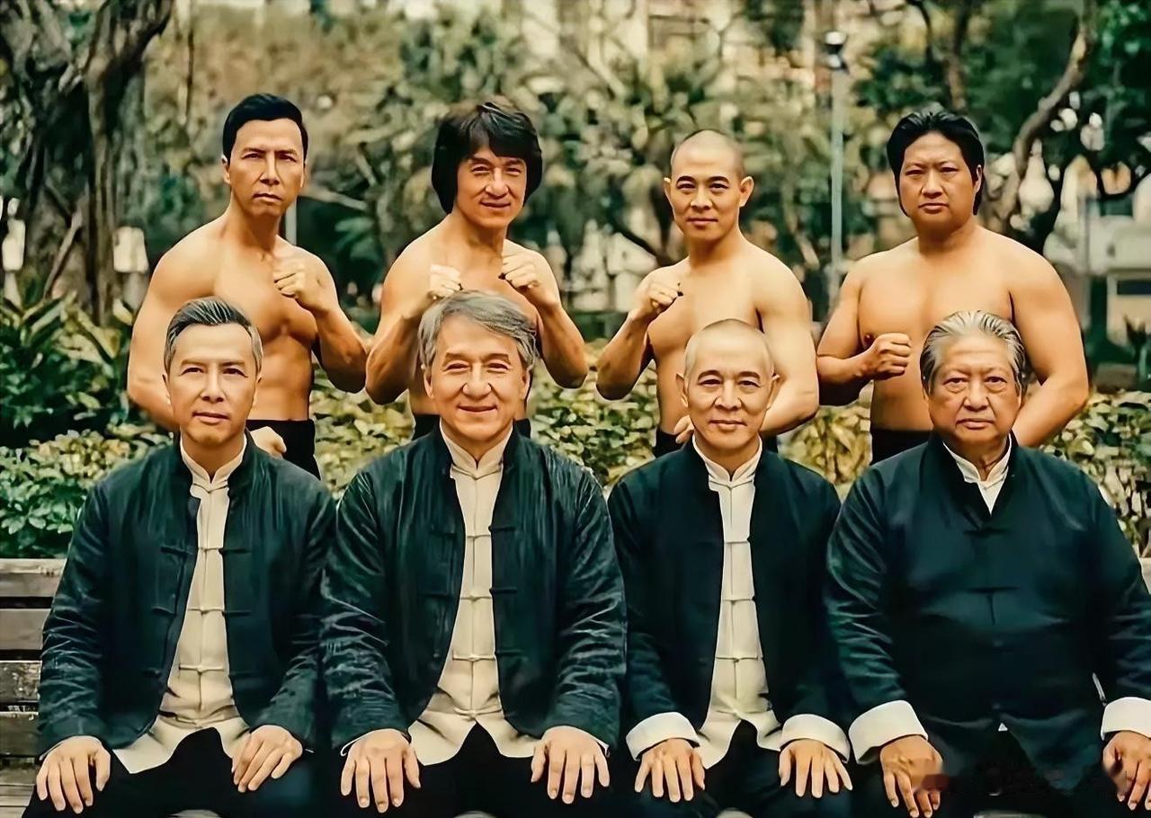 曾经的四大功夫巨星，甄子丹、成龙、李连杰、洪金宝 ​老照片 老照片的故事 晚年李