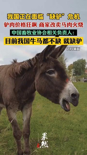 啥？我国牛马不缺却缺驴！驴肉价狂飙，商家竟改卖马肉火烧
 
你敢信？我国现在牛马