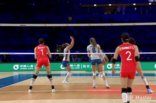 中国女排3比1捷克女排王媛媛最后这拦网有点帅啊！ ​​​