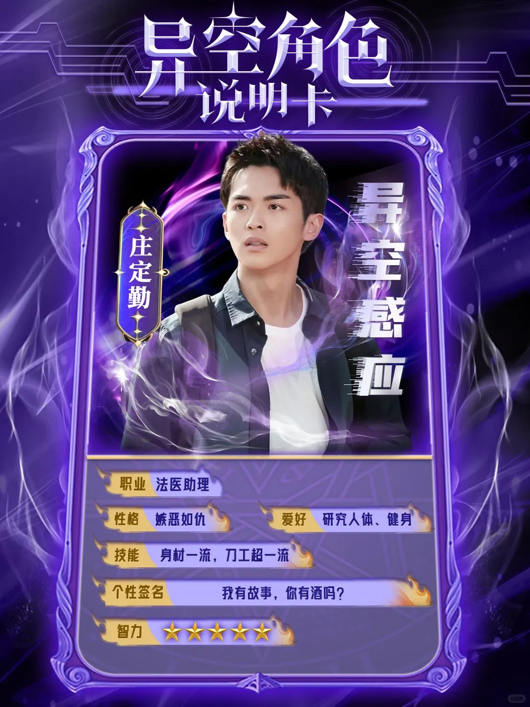 庄定勤异空角色说明卡请查收!