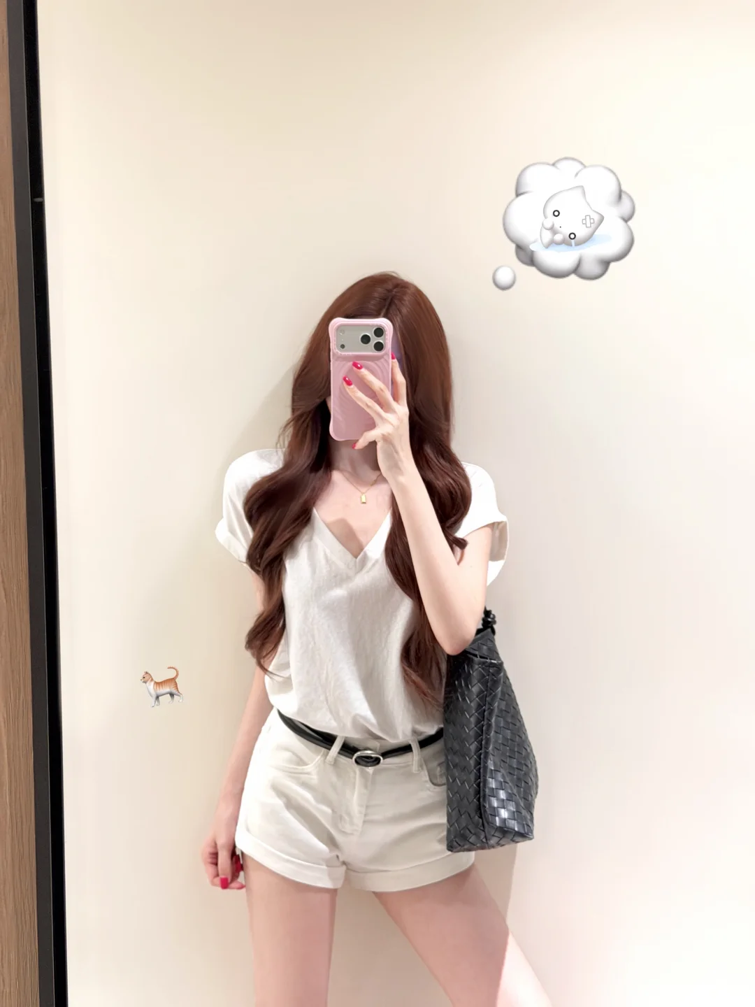通勤all white🤍🐈
